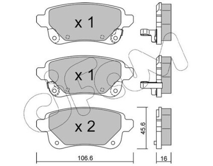 Тормозные колодки (задние) Renault Captur 20-/Zoe 12-/Talisman 16- CIFAM 82211121