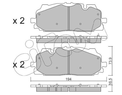 Гальмівні колодки перед. Audi A5/Q7 /VW Touareg 2.0-3.0 17- CIFAM 822-1128-0