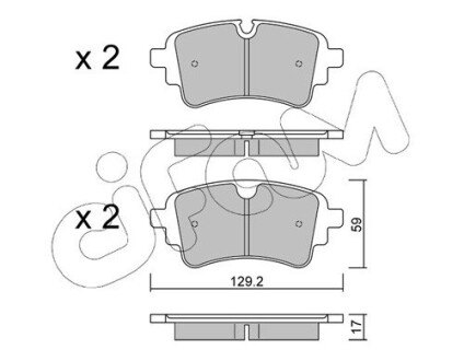 Тормозные колодки (задние) Audi A4/A6/Q5/Q7/VW Touareg 15- CIFAM 82211291