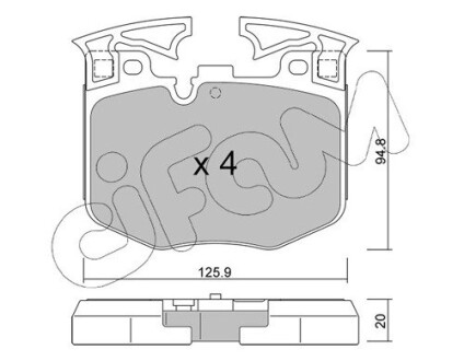 Тормозные колодки дисковые BMW 5 G30,F90 16- PRZÓD CIFAM 82211460