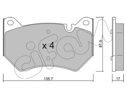 AUDI Тормозные колодки передние Q5 16- CIFAM 822-1170-0