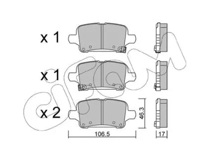OPEL тормозной колодки задние INSIGNIA B 17- CIFAM 822-1180-0