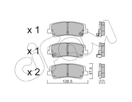Колодки тормозные, дисковые CIFAM 82211840