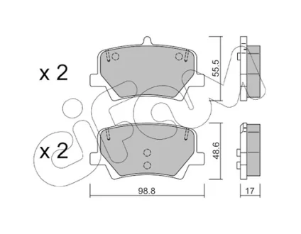 VOLVO Колодки тормозов. задние XC40 17- CIFAM 822-1187-0