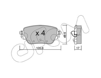 Тормозные колодки (задние) MB A-class (W177)/B-class (W247) 18-/GLA-class (H247) 20- CIFAM 82211950