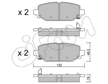 JEEP гальм. колод. задн. Wrangler 17- CIFAM 822-1210-0