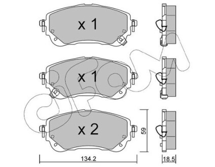 Колодки гальмівні (передні) Toyota Corolla XII 18-/Suzuki Swace 20- CIFAM 82212340