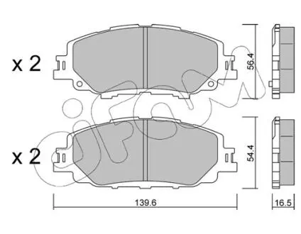 Колодки гальмівні (передні) Toyota Corolla/Yaris 18- (Advics) CIFAM 82212350