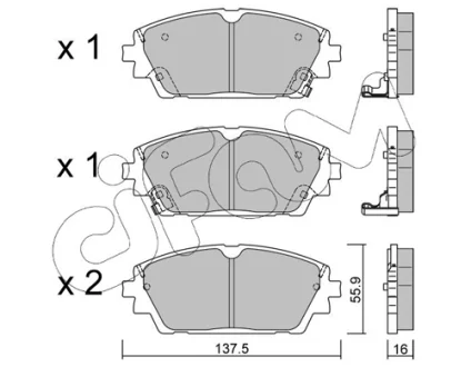 MAZDA Тормозные колодки 3 1.8 SKYACTIV-D 19- CIFAM 822-1237-0