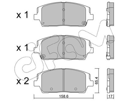 Колодки тормозні (передні) Hyundai Santa Fe 2.0/2.4 18- CIFAM 82212440