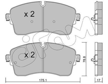 Тормозные колодки (передние) Land Rover Range Rover 2.0/2.2D 11- (Teves) Q+ CIFAM 82212500