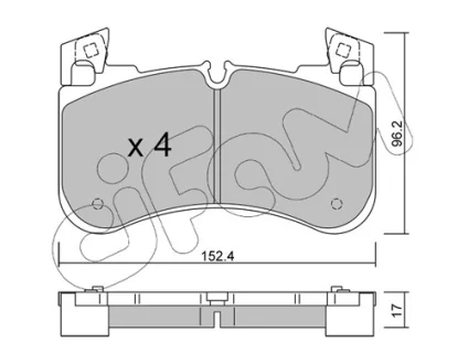 LAND ROVER Комплект гальмівних колодок передн. DISCOVERY V 3.0D 16- CIFAM 822-1251-0