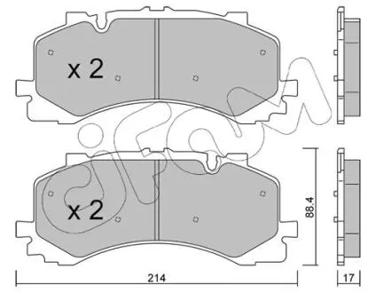 Колодки гальмівні (передні) Audi A6/A7/A8/Q8 17-/Q7 15-/VW Touareg 17- CIFAM 822-1252-0