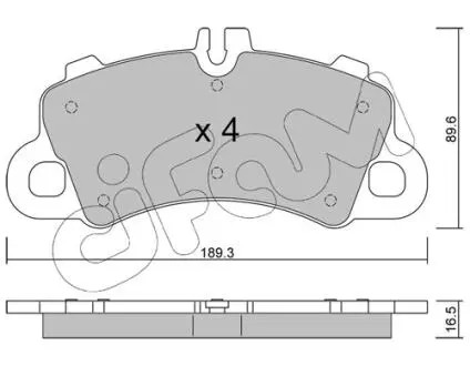 PORSCHE Комплект гальмівних колодок передні CAYENNE (9YA) 3.0 AWD (9YAAA1) 17- CIFAM 822-1259-0