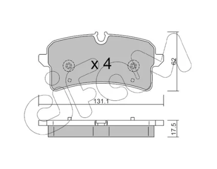 Колодки тормозные (задние) Porsche Macan 14- (c аксессуарами) CIFAM 822-1261-0