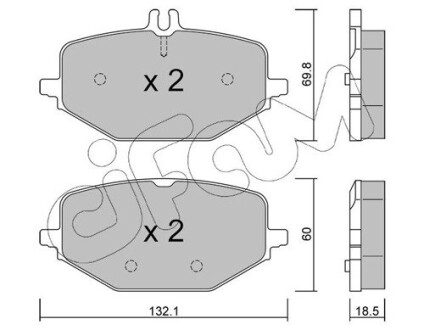 Тормозные колодки (задние) MB GLE-class (V167) 18- (Trw) CIFAM 82212740