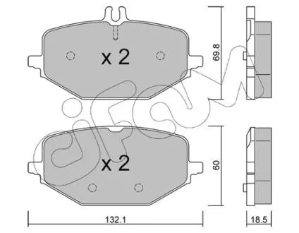 Тормозные колодки (задние) MB GLE-class (V167) 18- (Trw) CIFAM 82212740