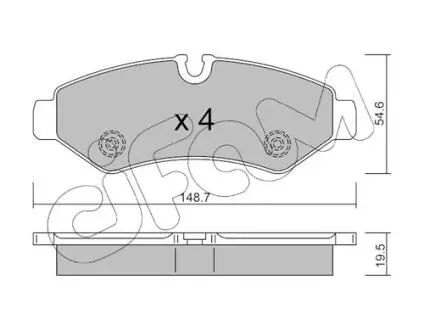 Колодки гальмівні (задні) MB Sprinter 211-319 18- (Brembo) CIFAM 82212750