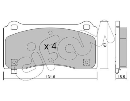 Колодки гальмівні (передні) Tesla Model 3 18- (з датчиком) CIFAM 82212770