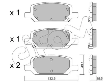Фото tesla колодки гальм. задні model 3/y CIFAM 822-1278-0 TESLA колодки гальм. задні Model 3/Y CIFAM 822-1278-0