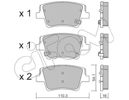 HYUNDAI Колодки гальмівні задні SANTA FE IV 2.0 CRDi AWD 18- CIFAM 822-1284-0
