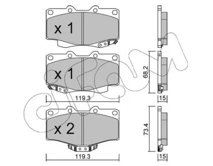 Колодки гальмівні пер. Land Cruiser/Hilux/4 Runner/Taro 89- CIFAM 822-129-0