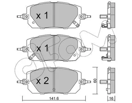 Колодки тормозные (передние) Mazda MX-30 20- CIFAM 82212950