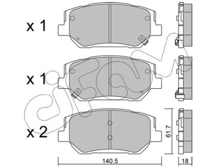 Колодки гальмівні (передні) Hyundai Santa Fe 18-20 CIFAM 82212970