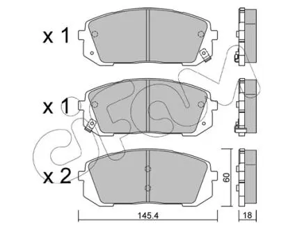 Тормозные колодки (передние) Hyundai Elantra 20-/Sonata VIII/Kia Optima V 19- CIFAM 82212980