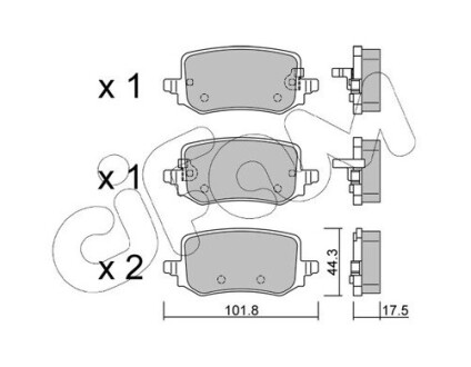 Тормозные колодки (задние) Hyundai Tucson IV 20-/Kia Sportage V 21- CIFAM 82213010 (фото 1)