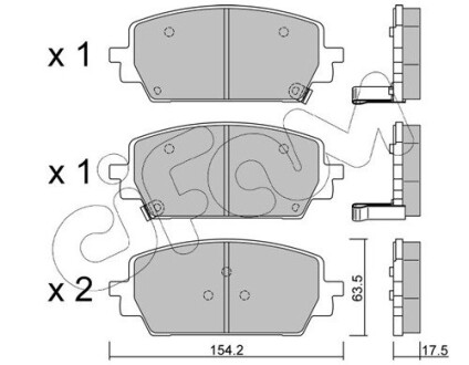 Тормозные колодки (передние) Hyundai Santa Fe/Kia Sorento 20- CIFAM 82213030