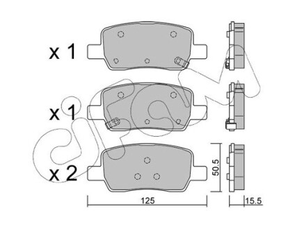 Тормозные колодки (задние) Hyundai Santa Fe/Kia Carnival/Sorento 20- CIFAM 82213040