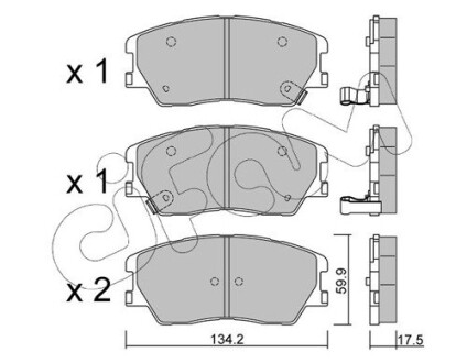 Колодки гальмівні (передні) Kia Soul 1.6/2.0 19- (+датчик) CIFAM 82213050