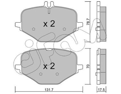 Колодки гальмівні (задні) MB G-class (W463)/ GLE-class (V167) AMG 18- CIFAM 82213090