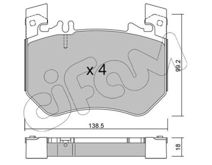 Тормозные колодки (передние) MB S-class (W223) 20- (Brembo) CIFAM 82213110