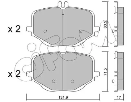 Колодки тормозные (задние) MB S-class (W223) 20- M256 (ZF) Q+ CIFAM 82213140