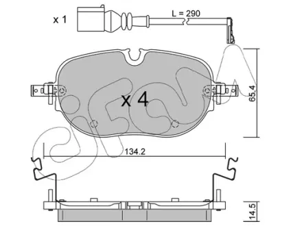 VW Гальмівні колодки передні ID.3 Electric 19-, Cupra Born Electric 21- CIFAM 822-1318-0