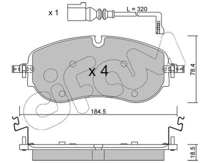 Тормозные колодки (передние) Audi Q4/Skoda Enyaq 21- CIFAM 82213200