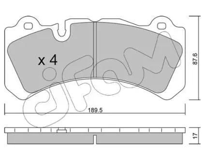 Колодки тормозные (передние) Volvo S60/V60 10- CIFAM 822-1328-0