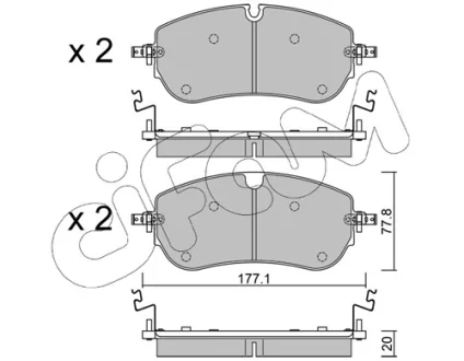 LAND ROVER Гальмівні колодки DISCOVERY SPORT (L550) 2.0 P200 4x4 20- CIFAM 822-1342-0