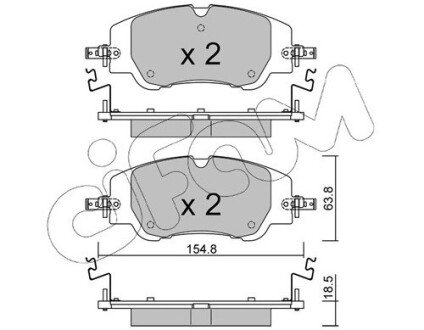 Колодки тормозные (передние) Citroen C4/e-C4 20-/Peugeot 208/2008 19- CIFAM 82213500