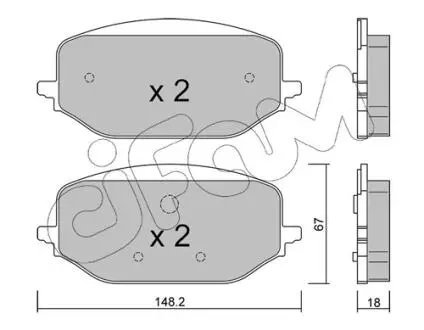 Колодки тормозные (передние) Citroen Berlingo/C5/Peugeot Partner/308/508 18- CIFAM 82213510