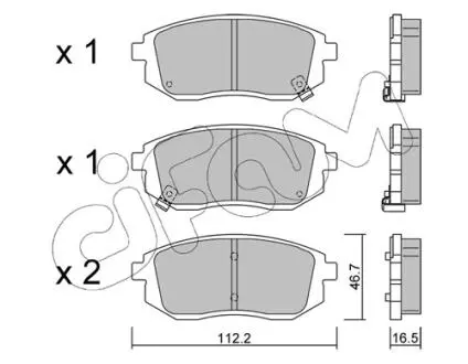DACIA Колодки тормозные передние SPRING EV (B6M1) 20- CIFAM 822-1353-0