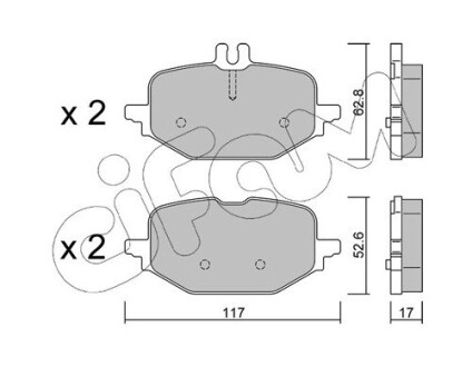 Колодки гальмівні (передні) MB C-class (W206/S206) 21- CIFAM 82213591