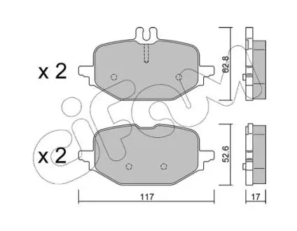 Колодки гальмівні (передні) MB C-class (W206/S206) 21- CIFAM 82213591