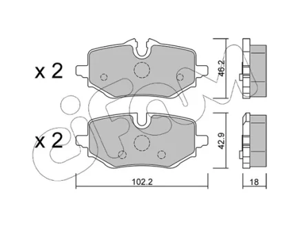 BMW Колодки гальм. задн. 2 Active Tourer (U06), X1 (U11), X2 (U10) CIFAM 822-1368-0