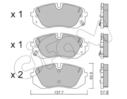 HYUNDAI Гальмівні колодки передні i20 III (BC3, BI3) 1.6 T-GDi N 20- CIFAM 822-1370-0