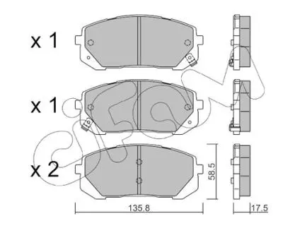 HYUNDAI Колодки гальмівні передн. ELANTRA VII 1.6 20- CIFAM 822-1373-0