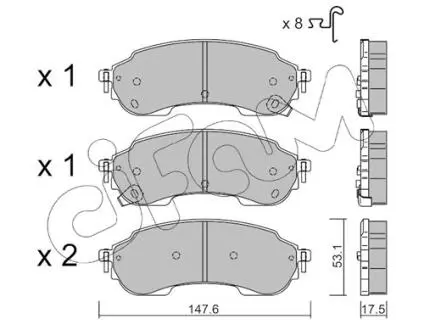 Фото ford комплект гальмівних колодок задні ranger iv 2.0 bi-tdci 22-, ford usa ranger extended cab pickup 2.0 ecoblue awd 22-, vw amarok (t1a, t1b) 2.0 tdi 23- CIFAM 822-1375-0 FORD Комплект гальмівних колодок задні RANGER IV 2.0 Bi-TDCi 22-, FORD USA RANGER Extended Cab Pickup 2.0 EcoBlue AWD 22-, VW AMAROK (T1A, T1B) 2.0 TDi 23- CIFAM 822-1375-0