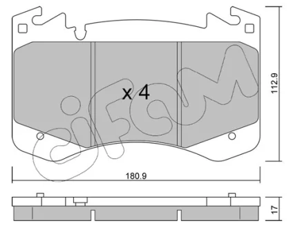 LAND ROVER Колодки гальм. передн. RANGE ROVER SPORT III 3.0 22-, RANGE ROVER V 21- CIFAM 822-1392-0